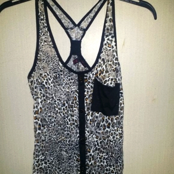 Sheer Cheetah Print Tank Top Medium - Picture 3 of 3
